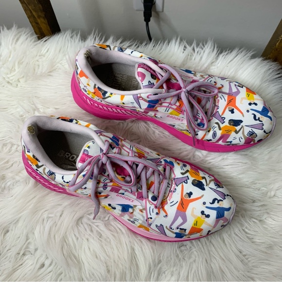 Brooks Women Empower Her Adrenaline GTS 21 Running Shoes Unity Together Sneakers - Picture 2 of 11